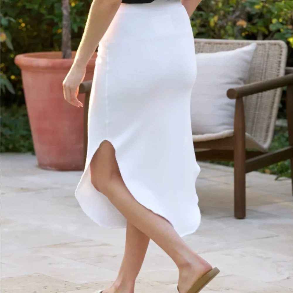 Frank & Eileen White Cotton Skirt - Picture 2 of 4